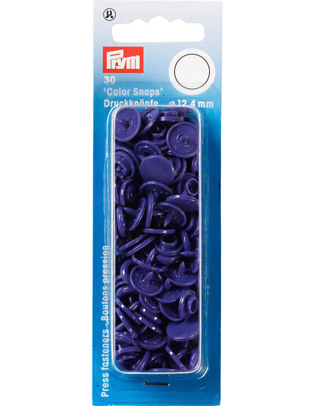 Conjunto de 30 botões de pressão Color Snaps 12,4 mm - Roxo escuro