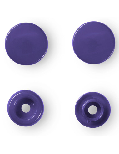 Conjunto de 30 botões de pressão Color Snaps 12,4 mm - Roxo escuro