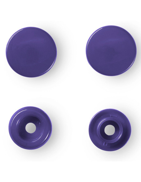 Conjunto de 30 botões de pressão Color Snaps 12,4 mm - Roxo escuro