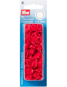 Conjunto de 30 botões de pressão Color Snaps 12,4 mm - Vermelho