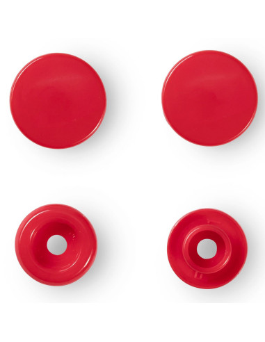 Conjunto de 30 botões de pressão Color Snaps 12,4 mm - Vermelho