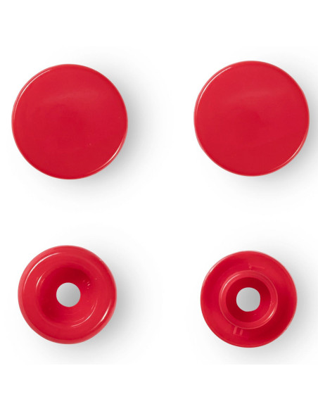 Conjunto de 30 botões de pressão Color Snaps 12,4 mm - Vermelho