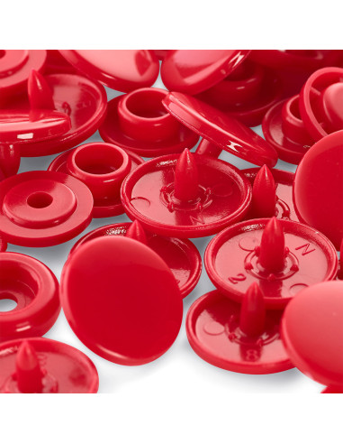 Conjunto de 30 botões de pressão Color Snaps 12,4 mm - Vermelho