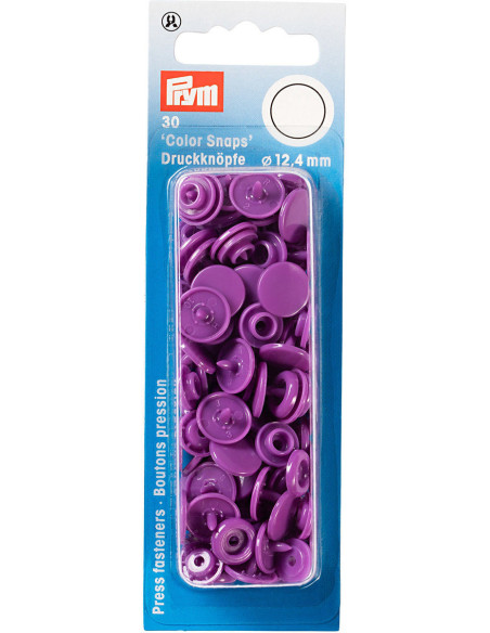 Conjunto de 30 botões de pressão Color Snaps 12,4 mm - Violeta ametista