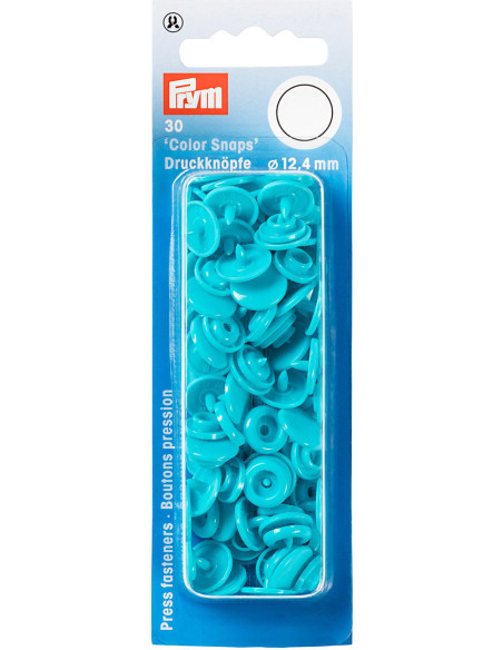 Conjunto de 30 botões de pressão Color Snaps 12,4 mm - Turquesa escuro