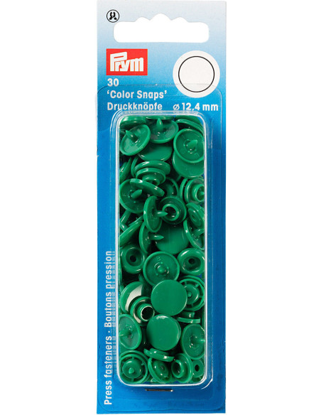 Conjunto de 30 botões de pressão Color Snaps 12,4 mm - Verde relva