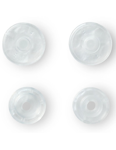 Conjunto de 30 botões de pressão Color Snaps 12,4 mm - Transparente brilhante