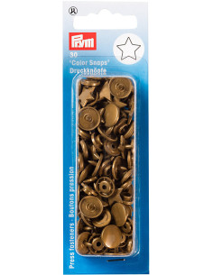 Conjunto de 30 botões de pressão Color Snaps Estrelas 12,4 mm - Ouro