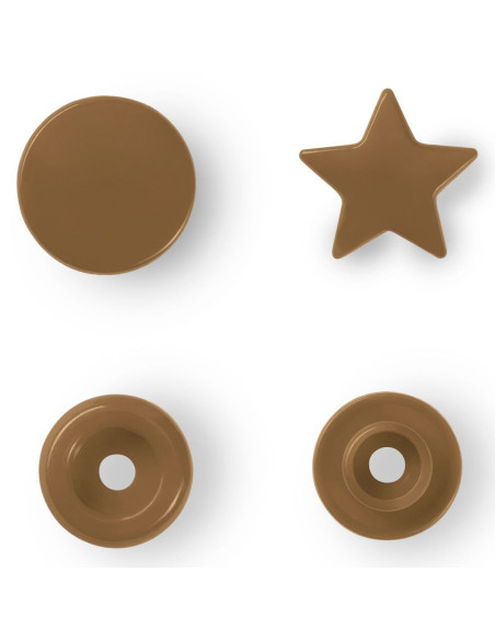 Conjunto de 30 botões de pressão Color Snaps Estrelas 12,4 mm - Ouro