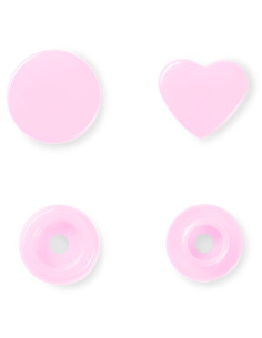 Conjunto de 30 botões de pressão Color Snaps Corações 12,4 mm - Rosa 2