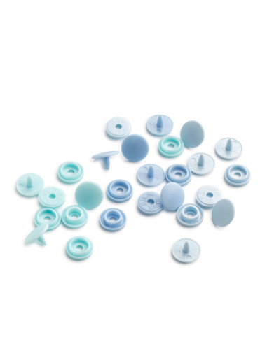 Conjunto de 36 botões de pressão Color Snaps Mini 9 mm - Tons de Azul
