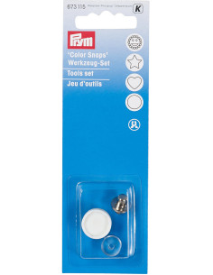 Conjunto de ferramentas para aplicação de botões de pressão Color Snaps 12,4 mm