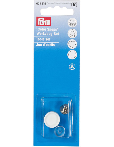 Conjunto de ferramentas para aplicação de botões de pressão Color Snaps 12,4 mm