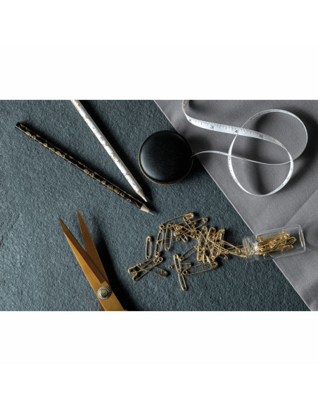 Conjunto de 2 lápis de marcação apagáveis com água - Preto e branco