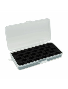 Caixa de armazenamento preta para latas padrão
