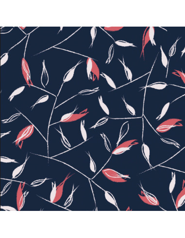 Tecido crepe de viscose Avena azul atlântico - Églantine & Zoé