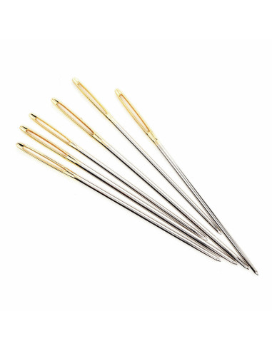 Tubo de vidro com 6 agulhas de tapeçaria premium