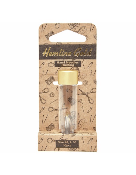 Tubo de vidro com 10 agulhas de costura quilting premium