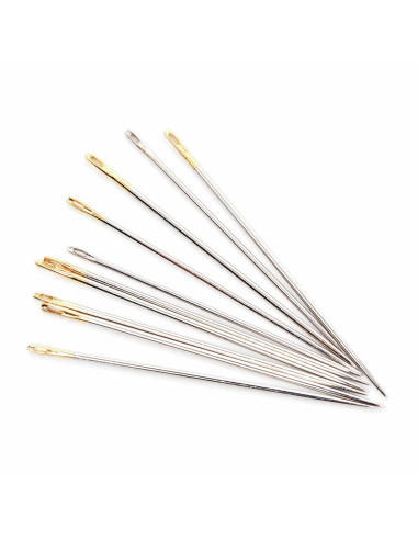 Tubo de vidro com 10 agulhas de costura quilting premium