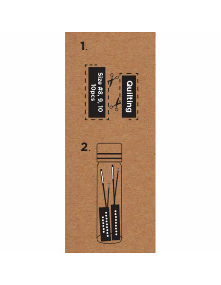 Tubo de vidro com 10 agulhas de costura quilting premium