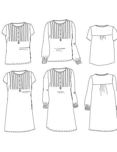 Molde de vestido, blusa Atlas - Maison Fauve