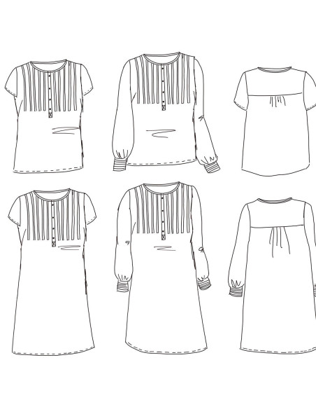 Molde de vestido, blusa Atlas - Maison Fauve