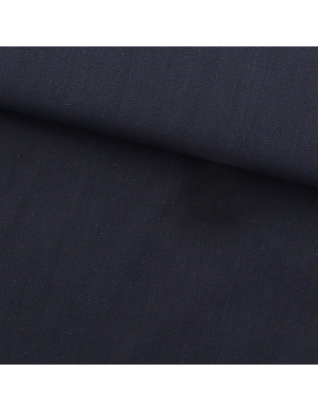 Tecido de algodão sashiko liso Olympus - Azul marinho