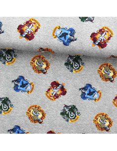 Tecido jersey Harry Potter - Brasões