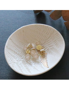 Botão de botina com glitter dourado - Branco sujo 2