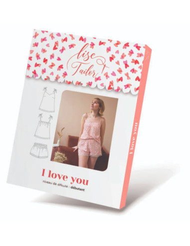 Padrão de lingerie camisola e shorty - I love you - Lise Tailor