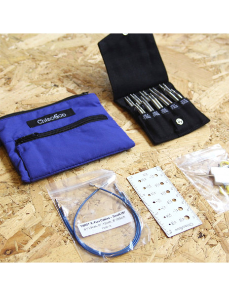 Kit de agulhas de tricô circulares Shorties Small ChiaoGoo