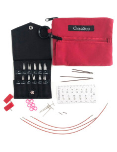 Kit de agulhas de tricô circulares Shorties Mini ChiaoGoo