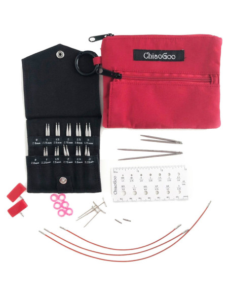 Kit de agulhas de tricô circulares Shorties Mini ChiaoGoo