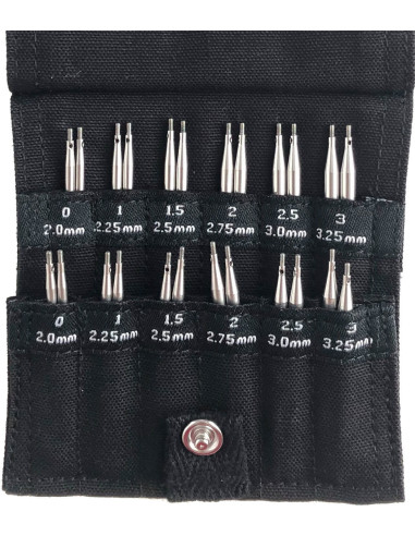 Kit de agulhas de tricô circulares Shorties Mini ChiaoGoo
