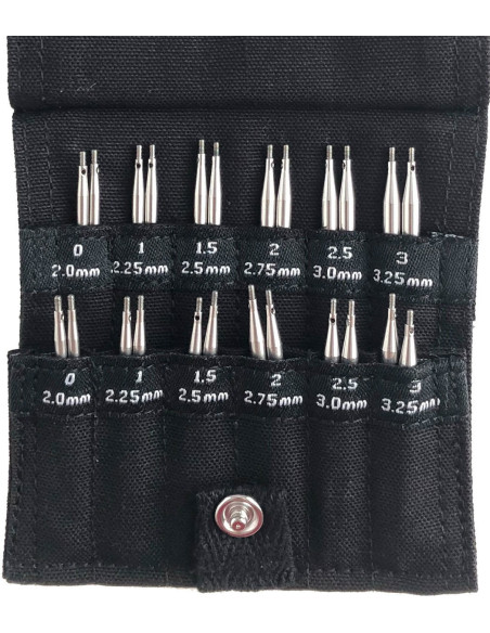 Kit de agulhas de tricô circulares Shorties Mini ChiaoGoo