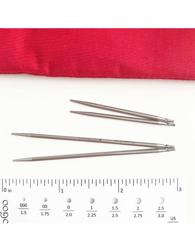 Kit de agulhas de tricô circulares Shorties Mini ChiaoGoo