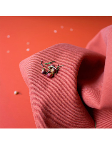 Tecido gabardine de algodão Chestnut - Atelier Brunette
