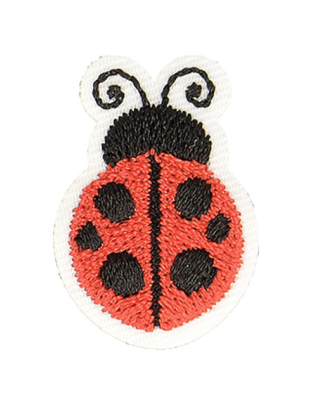 Emblema termocolante joaninha - Vermelho