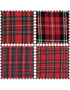 Conjunto de 4 retalhos Fat Quarter - Tartan 2