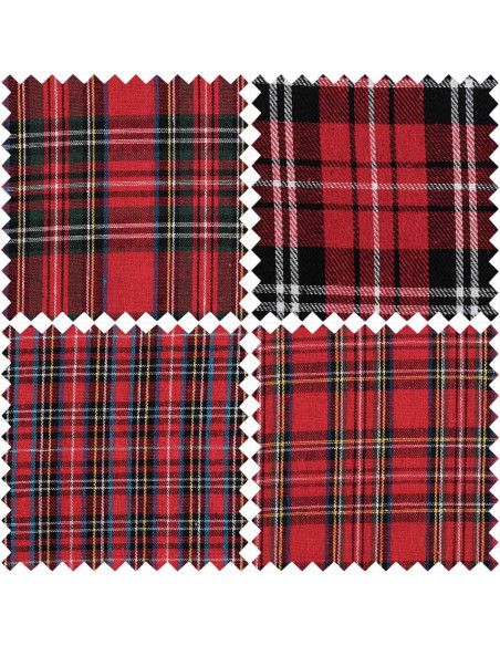Conjunto de 4 retalhos Fat Quarter - Tartan