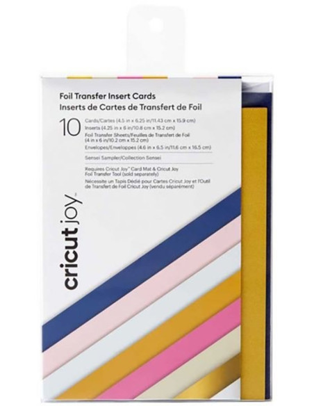 Conjunto de 10 cartões com envelopes R30 especial Foil Cricut