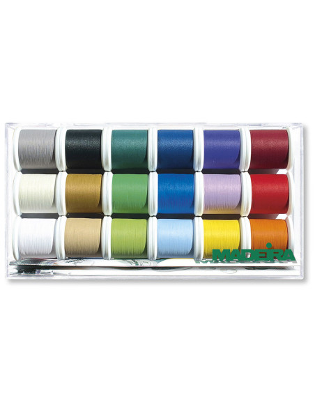 Caixa de fios de bordar Frosted Matt Madeira