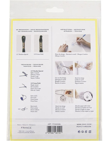 Pacote de 2 folhas em branco A5 Magic Paper DMC
