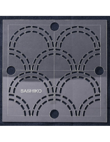 Molde para sashiko - Ondas