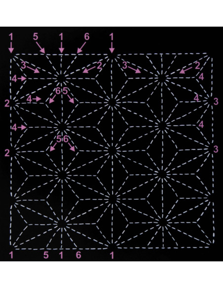Molde para sashiko - Asa No Ha
