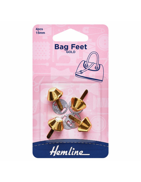 Conjunto de 4 pés para sacos 15 mm - Ouro
