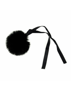Pompom imitação de pele 6 cm - Preto