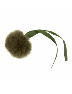 Pompom imitação de pele 6 cm - Caqui