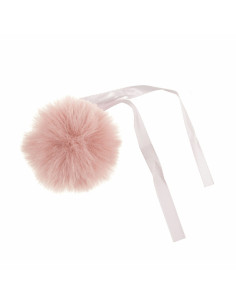 Pompom imitação de pele 6 cm - Rosa claro