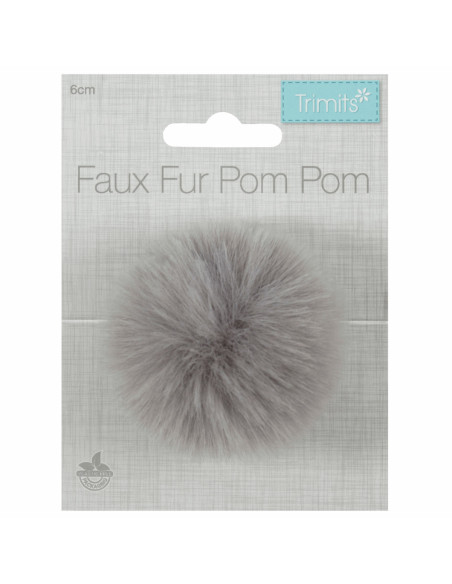 Pompom imitação de pele 6 cm - Visão